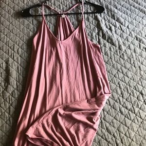 pink flowy dress